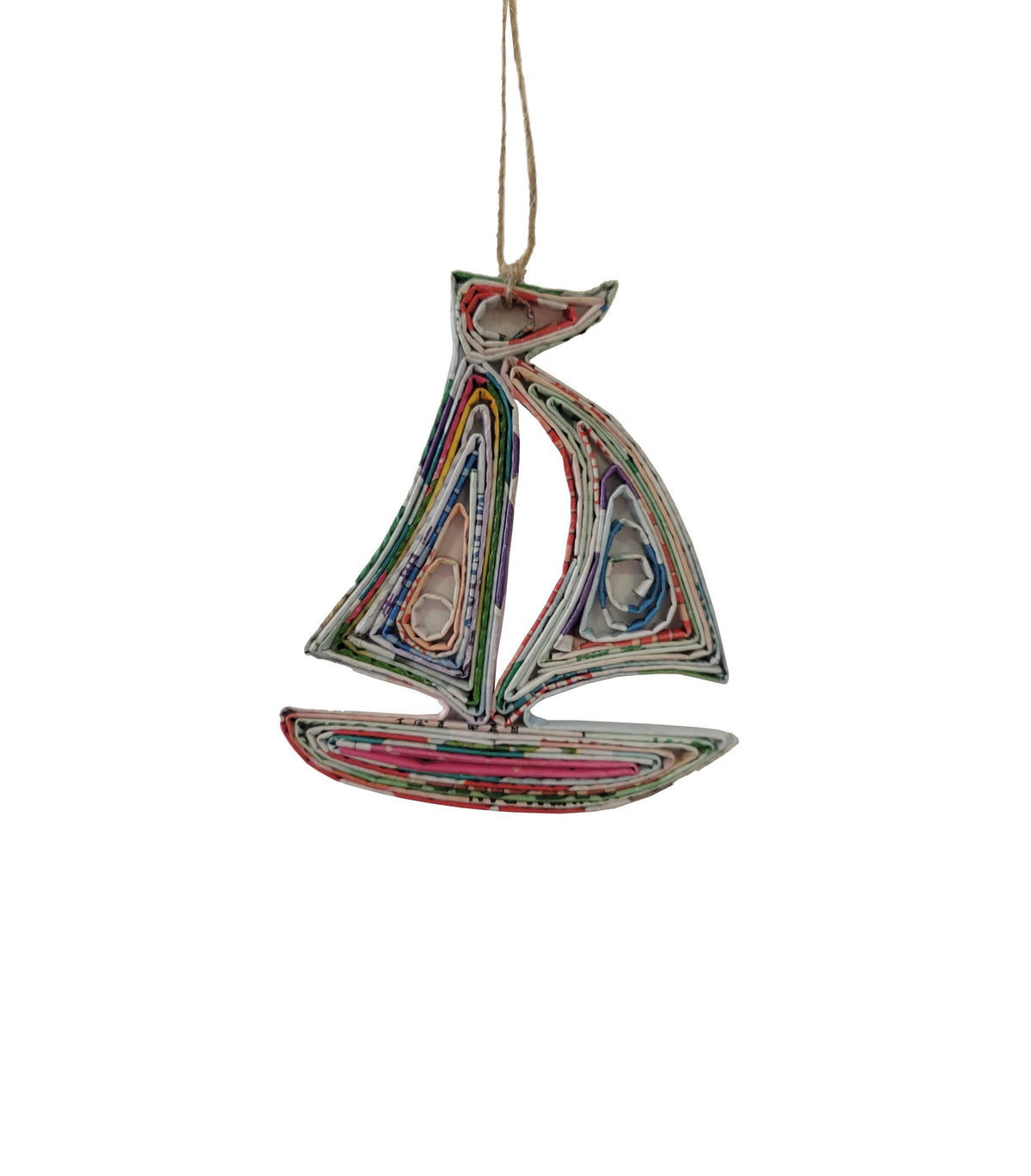 Sailboat Ornament - Recycled Paper