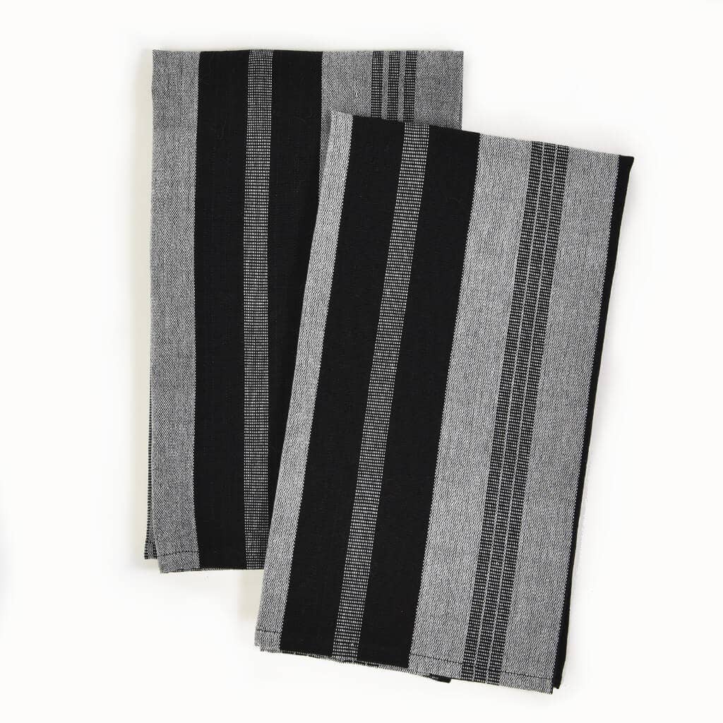 Kitchen Towel Sets: Black &amp; Gray