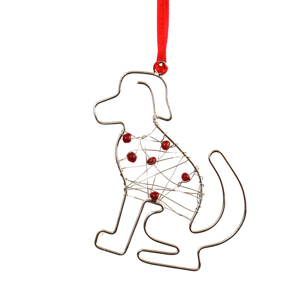 Beaded Dog Ornament
