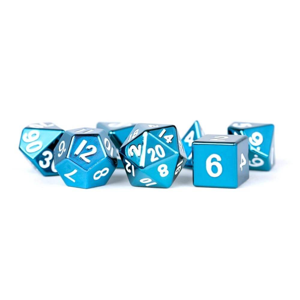 Metal Polyhedral Dice Set -Blue