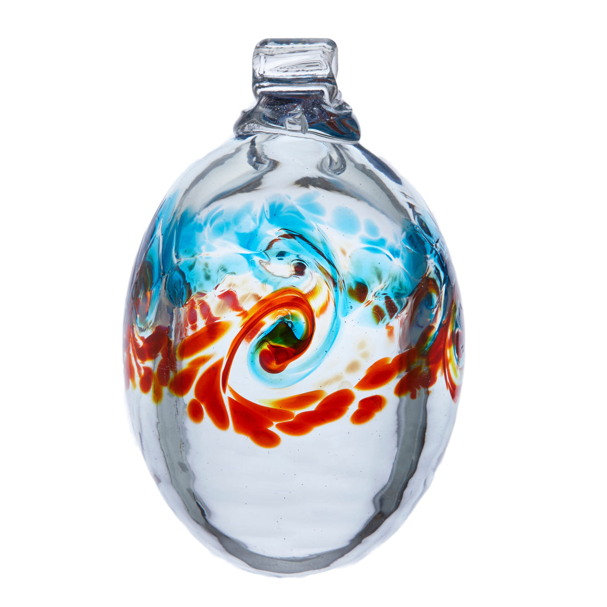 Mini Egg - Aqua/Orange