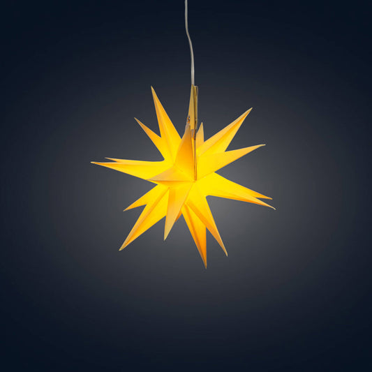 Moravian Mini Star ~ 7 inch, Yellow Paper Star Lantern Light