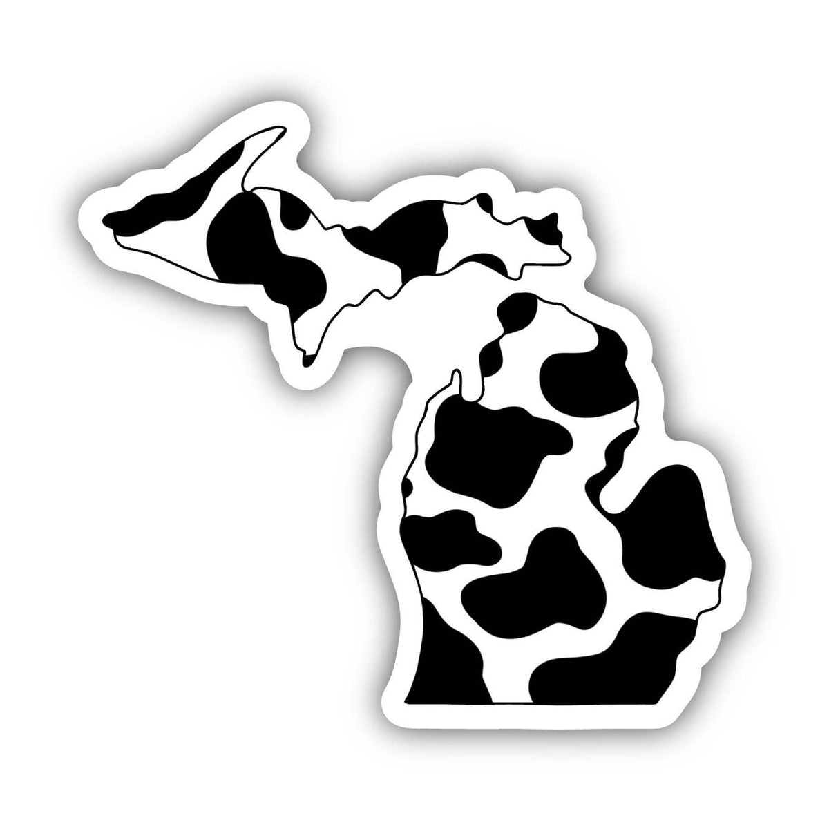 Michigan Cow Pattern Sticker