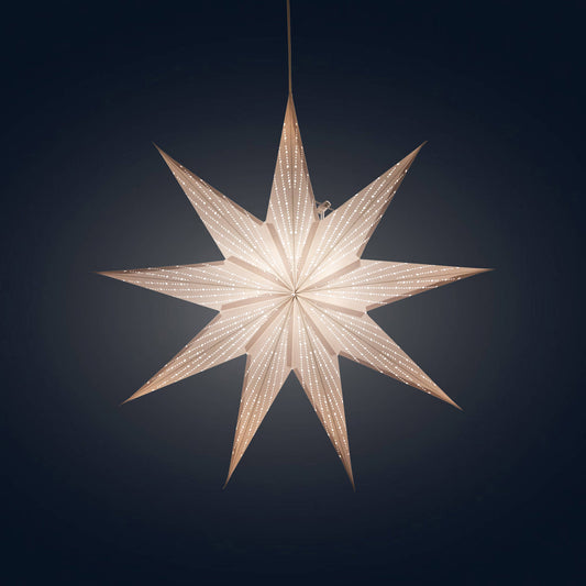Prima Dottie White Paper Star Lantern Light